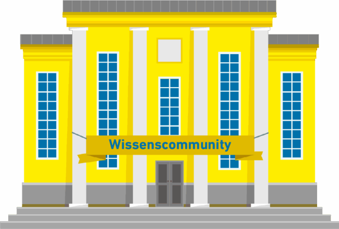 animiertes-gelbes-haus-mit-aufschrift-wissenscommunity
